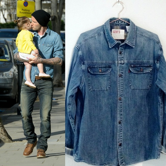 Levi's Other - LEVI'S Vintage Flannel Plaid Lined Big Shirt
